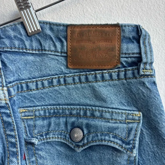 Levi's Naughties Low Rise Bootcut Vintage 2000 Back Pocket Light Blue Jeans - Picture 9 of 15